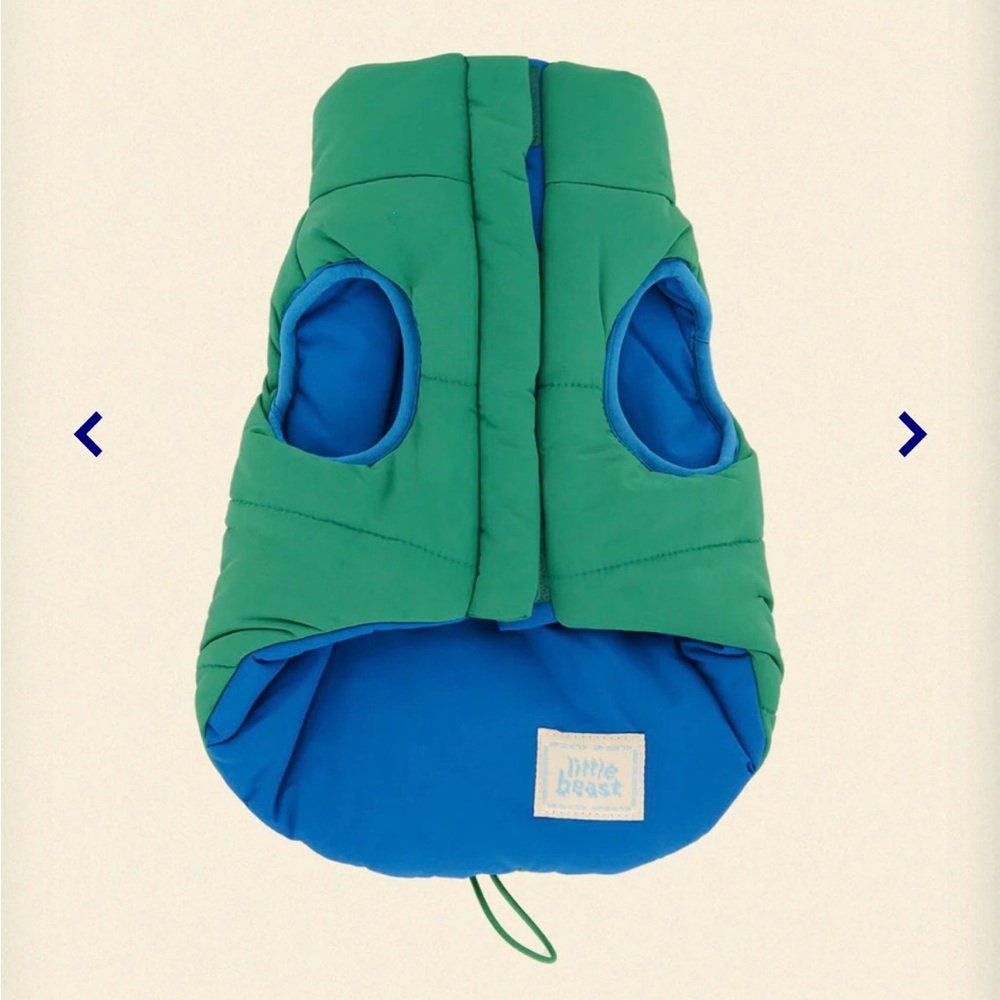 Little Beast Green and Blue Dog Vest